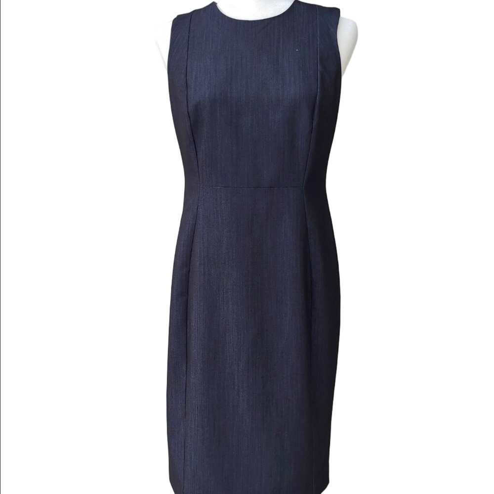 Calvin Klein Black Sleeveless Business Sheath Dress in Women's Small